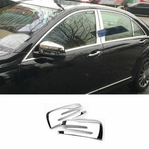 ABS Chrome Rear View Side Mirror Cover Trim For Benz C-Class W204 2010-2013 2014 - Picture 1 of 5