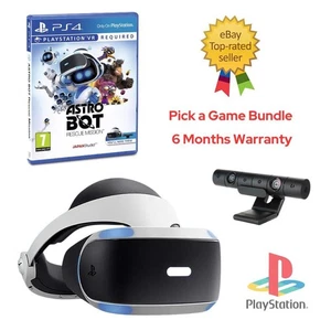 Sony Playstation 4 VR Headset - GET FAST - PS4 PSVR Virtual Reality Game Bundle - Picture 1 of 28