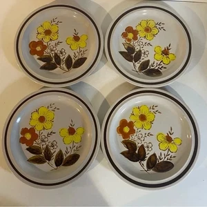 Vintage Design vier Steinzeug 1510 Sundance 4er Set 10,5" Essteller Japan - Bild 1 von 8