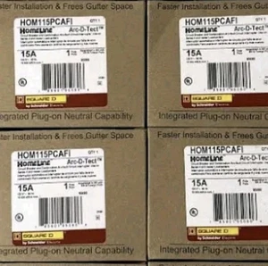 10PCS SQUARE D  HOM115PCAFIC 15A AFCI PLUG ON NEUTRAL NEW - Picture 1 of 1
