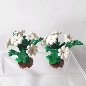 Lego X2 Plantas Arbustos Flor Blanco Ciudad Amigos Sin usar, en caja Hojas Verdes - Imagen 1 de 5