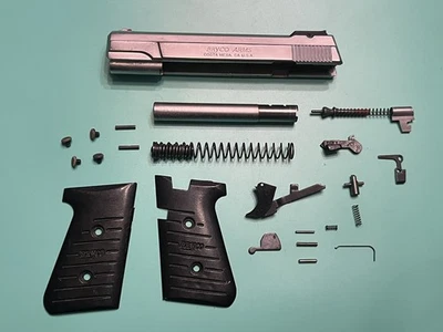 USED BRYCO ARMS T-380 PARTS SILVER SLIDE FIRING PIN GRIPS TRIGGER PLUNGER SAFETY - Image 1 of 4