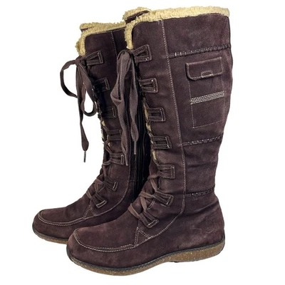 Timberland Womens Earthkeeper Suede Leather Sherpa Lined Knee High Boots SZ 9.5m - Image 1 of 4