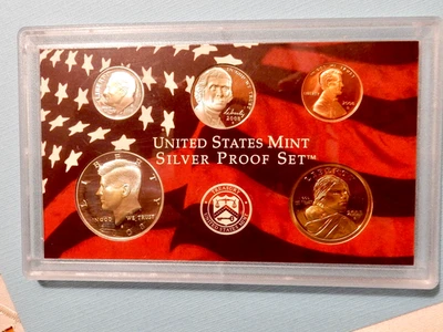 2008 S PARTIAL SILVER PROOF SET - 5 COINS - 2 COINS 90% SILVER # 6 - Image 1 of 2