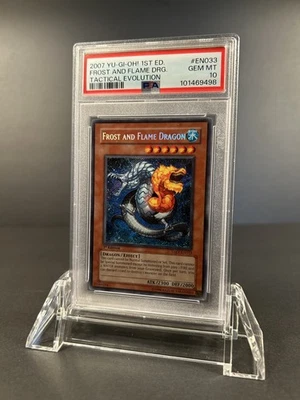 Yugioh Frost and Flame Dragon TAEV - EN033 Secret Rare 1st Edition PSA 10 - Image 1 of 2