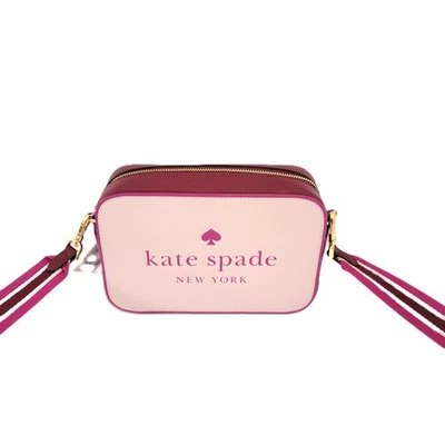 Kate Spade KH756 Oh Snap Colorblock Saffiano Mini Camera Crossbody Lilac Moon - Image 1 of 4