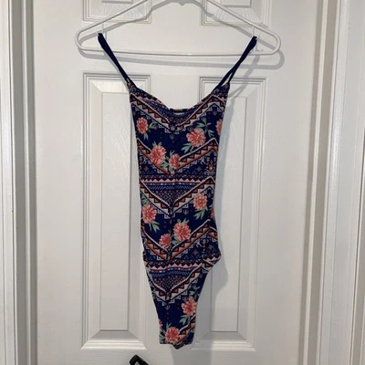 Купальник Malibu синий с цветами для взрослых 8 - Изображение 1 из 4