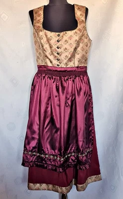 VESTIDO VINTAGE DISTLER TRACHTEN TIROL OKTOBERFEST DIRNDL MUJER: EE. UU. 12/UE 40 Foto 1 de 4