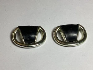 PAR RETRO VINTAGE DE CLIPS PARA ZAPATOS FIRMADOS S. G. D’OR NEGRO Y PLATEADO PATENTADOS - Imagen 1 de 8