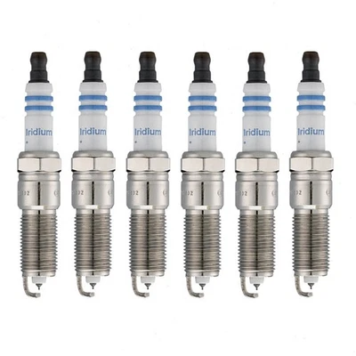 6 pc Bosch Double Iridium Spark Plugs for 2010-2019 Lincoln MKT 3.7L V6 up - Image 1 of 4
