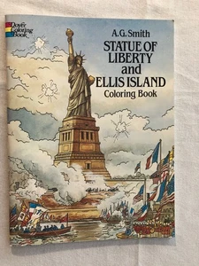 Statue of Liberty and Ellis Island Coloring Book by Dover (1985, Paperback) - Imagen 1 de 7