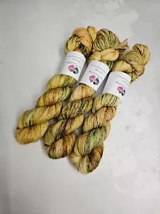 Sw Merino Seide Kaschmir Garn, 4-ply, Griffweise Gewicht, 100 G, Golden Wiese - Bild 1 von 6