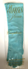 Gants longs coude pleine longueur Hansen nylon sarcelle années 1960 opéra vintage neuf avec étiquettes