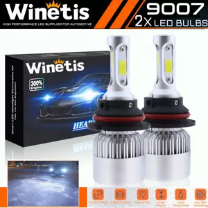 2X 9007 HB5 LED Headlight Bulbs High Low Beam 1300W 22000LM 6000K Xenon White - Picture 1 of 9