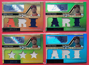 2008 Topps Triple Threads Rising Stars Chris Young Auto & Relic /10 /25 /50 /75