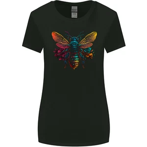 A Retrowave Bee Womens Wider Cut T-Shirt - Picture 1 of 3