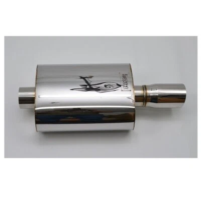 1320 long Tip center muffler stainless steel universal 2.5" inlet 3.5" outlet V3 - Image 1 of 4