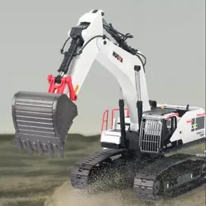 Stock EE. UU. HUINA 1594 1/14 22CH Metal RC Excavadora Juguetes Radio Luz Batería Sonido - Imagen 1 de 11