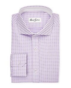 Robert Graham Chai Purple Men's Dress Shirt NWT Size 16 Trendy