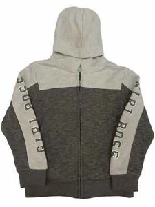 Xersion Girls 2-Tone Gray Girl Boss Zip Front Hoodie Sweatshirt Jacket - Picture 1 of 1