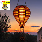 Solar Hot Air Balloon Lantern with Flame Light Outdoor Hanging Solar Powered Lig