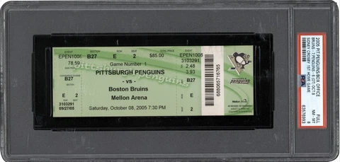 2005 Sidney Crosby First NHL Goal/First Home Game Full Ticket PSA NM-MT 8 170326 Cover