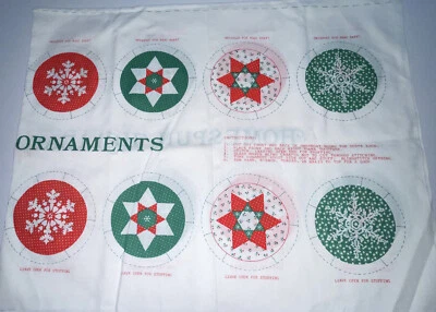 Springs Industries 7876 Adornos de vacaciones hechos en casa Tela Navidad Copos de nieve Foto 1 de 3