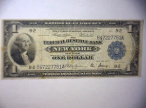 1918 $1 National Currency Note, New York, N.Y.🌟NICE🌟RARE🌟 - Picture 1 of 3