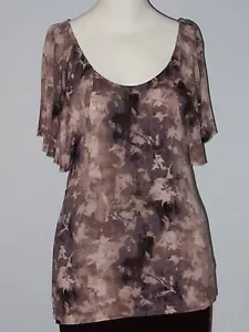 GAP Size M Brown Camouflage Dolman Sleeve Blouse - Foto 1 di 4