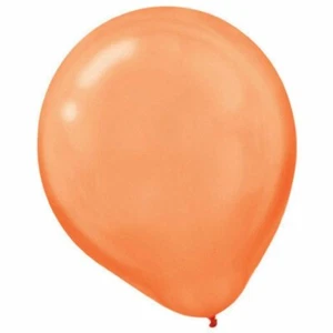 Orange Party Supplies Pearl Finish Latex Balloons 72 Pack Construction Birthday - Picture 1 of 1
