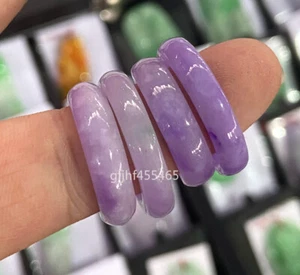 Natürlicher Myanmar Lavendel A Jade Jadeit 7-11 # Finger Kreis Ringe Frauen Heilung - Bild 1 von 4