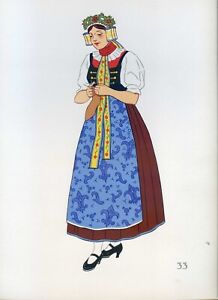 Poland, Upper Silesian Costume, National Costume... Lithographs...1939