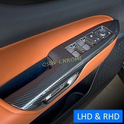 Cubierta del panel interruptor de ventana de puerta de fibra de carbono para Lexus NX350h NX450h+ 2022-2025 - Imagen 1 de 4