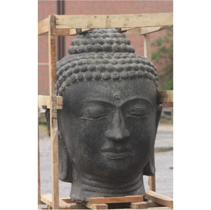 Testa Buddha IN Ghisa Hohlguss Resistente Al Gelo Nuovo Decorazione Giardino - Bild 1 von 5