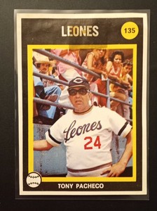 1973-74 Tony Pacheco Venezuelan Winter League Sticker Manager #135 Cuba