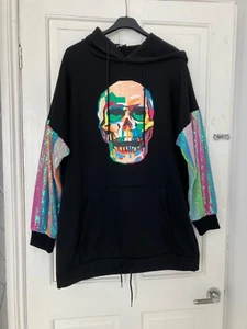 Skull hoodie size M/L new - Picture 1 of 5