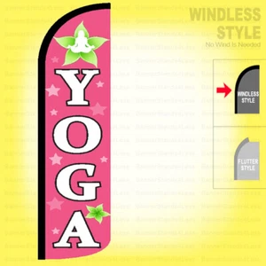 YOGA - Windless Swooper Flagge 11,5 Fuß hoch Feder Banner Schild pz - Bild 1 von 1