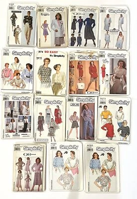 Lot of 15 1980s Vintage Sewing Patterns Simplicity UNCUT UNUSED 10-18 -20 Large  - Image 1 of 4
