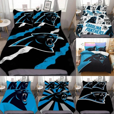 Carolina Panthers 3 Pieces Bedding Set Pillowcases Quilt/Duvet/Comforter Cover Cover