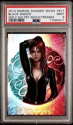 Marvel Dangerous Divas Series 2 Sultry Seductresses 2014 #S17 Black Widow PSA9🍀 Foto 1 de 2