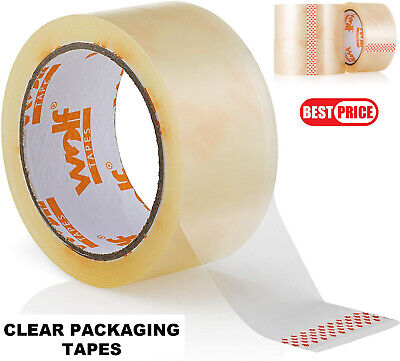 Clear Strong Parcel Packing Tape Carton Sealing 48mm X 66m Sellotape Packaging • 0.99£