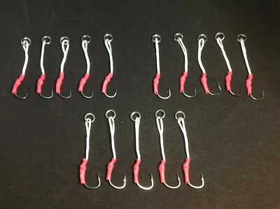 15 x Assist Jigging Hooks 3/0,2/0 and 1/0 Slow Micro Jig Reef Fish Free Postage - Image 1 of 2