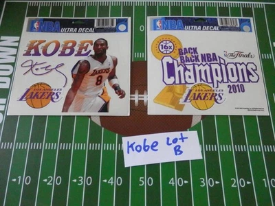 LA Lakers Kobe Bryant lote de 2, 3 x 4 calcomanías adhesivas para ventanas / ultra calcomanías NBA lote B Foto 1 de 4