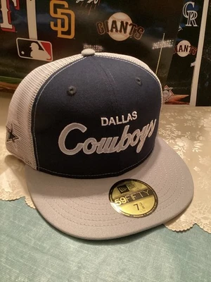 Dallas Cowboys New Era 59fifty 04 Draft Fitted Hat Size 7 3/8 Blue/Silver - Image 1 of 4