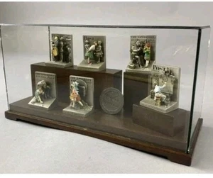 Juego completo de 7 miniaturas de peltre Norman Rockwell Goebel Olszewski con estuche - Imagen 1 de 24