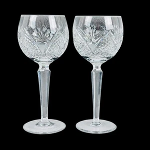 Waterford Dunmore Kristall Hock Weingläser 2er Set geschliffene Stielgläser 7" - Bild 1 von 7