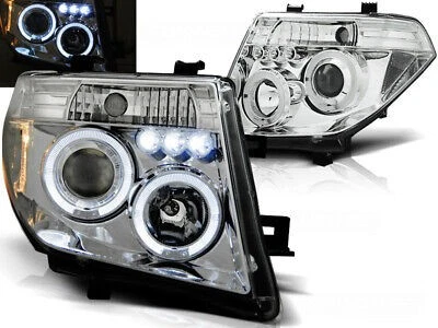 Faros para Nissan Navara D40 Pathfinder 2005-2010 VR-1404 Angel Eyes Cromo Foto 1 de 1