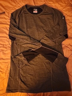 Camisa Icebreaker Merino Bodyfit Zona Talla Mediana Gris Manga Larga Base Foto 1 de 4