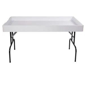 SSWBasics Large White Folding Dump Table - Durable, Portable, and Lightweight - Picture 1 of 2