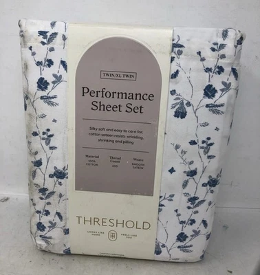 Performance Sheet Set Threshold Twin/Xl Twin  Wing Floral Sheet - Image 1 of 4